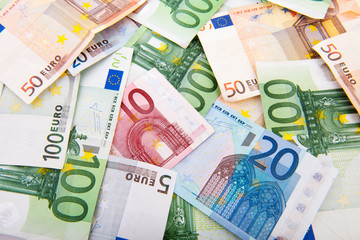 Euro banknotes