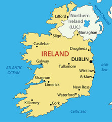 Republic of Ireland - vector map