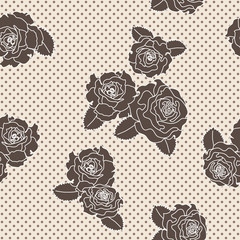 Vector rose seamless pattern