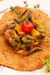 Schnitzel with vegetables