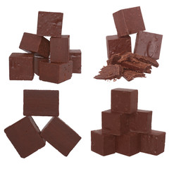 Cubes of chocolate