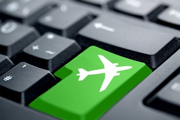 Flugzeug grüne Taste