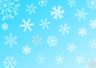 snowflakes on blue background vector illustration