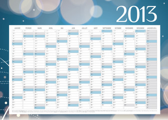 Calendrier ann&eacute;e 2013 design
