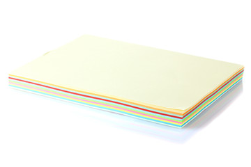 bright colorful paper isolated on white
