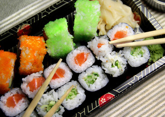 Mix of sushi specialties