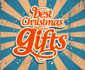 Photo sur Plexiglas Poster vintage Modèle de conception de cadeaux de Noël.