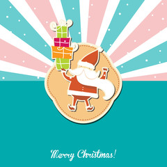 Vintage vector christmas card