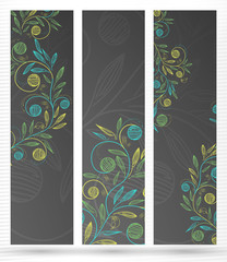 banner with floral pattern