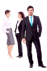 gruppe team mit chef und mitarbeitern geschäft business isolier