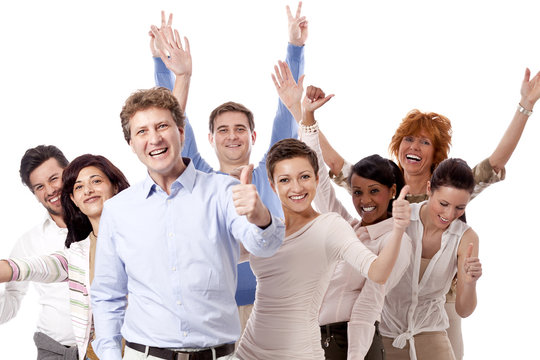 Junge gruppe team mit menschen verschiedenen alters business in