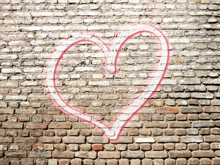 Love symbol graffiti