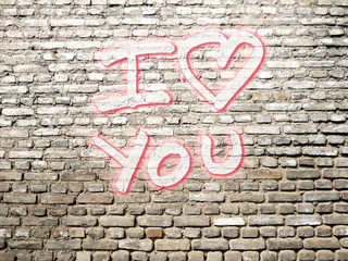 I love You graffiti