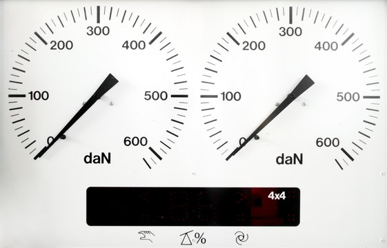 panel control meter of car braking test