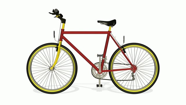 Bicycle Three In One Animation - Color Black White