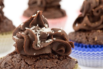 cupcakes with chocolate ganache