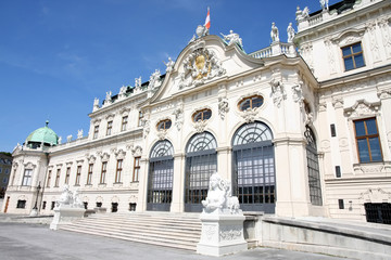 Fototapeta na wymiar Barokowy pałac Belvedere w Wiedniu, Austria