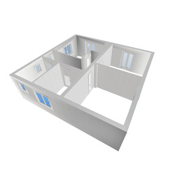 architecture model showing an apartment