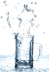 Water splash out of glass
