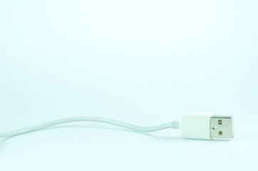 White USB caple