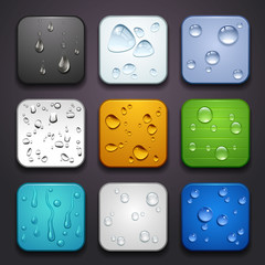 background for the app icons-water drop part