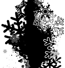 Obraz premium abstract background with snowflakes