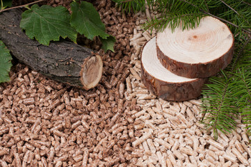 Pine and oak pellets