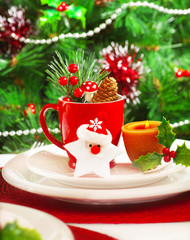 Luxury festive table setting