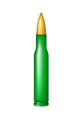 Golden bullet in green cartridge