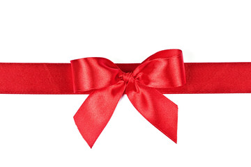 red bow on a white background
