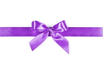lilac bow on a white background