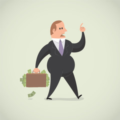 Businessman with loads of cash