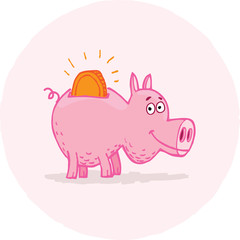 Cheerful Piggy Bank