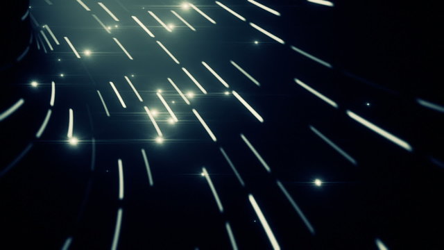 Looping animation of a wormhole, blue lights and sparks.