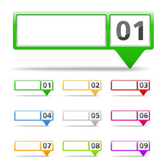 Map markers with numbers