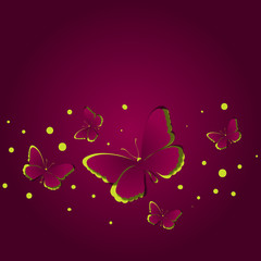 Paper butterfly design template