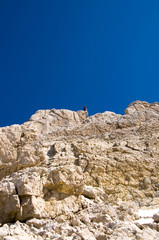 Bergsteiger in den Dolomiten - Alpen