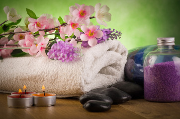 Outdoor spa massage setting   