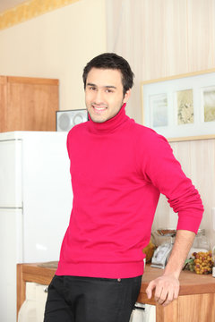 Man In Pink Sweater