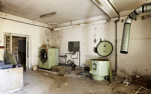 Abandoned Building, . Old Laundry