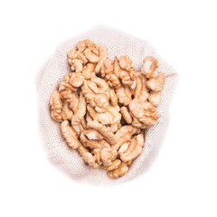 Nuts on the white background