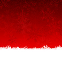 Naklejka na ściany i meble red christmas karty z ilustracji wektorowych śnieżynkami