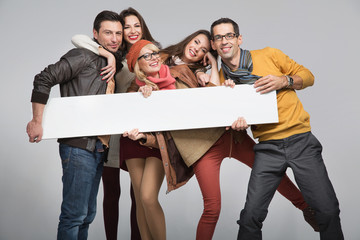 Group of friends want to advertise