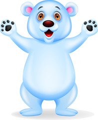 Dessin animé ours polaire