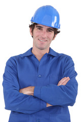 Portrait of smiling workers