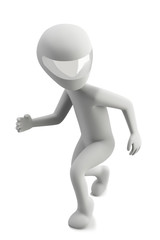 3d man steals. 3d image. On a white background