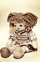 vecchia bambola di pezza