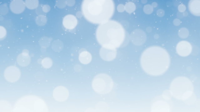 Particles on blue background winter scene