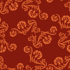 Seamless Vector Pattern with carnations