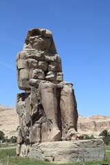 Memnon statue in Luxor, Egypt, unesco world heritage